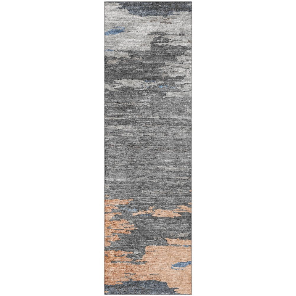 Premium Machine Washable Mayfield AMF2010 Orange 2'3" x 7'6" Runner Rug