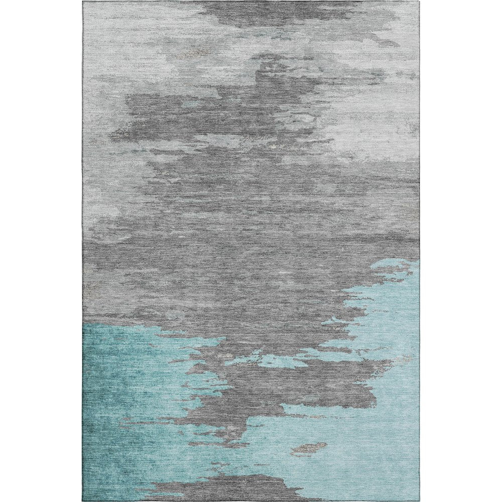 Premium Machine Washable Mayfield AMF2010 Teal 5' x 7'6" Rug