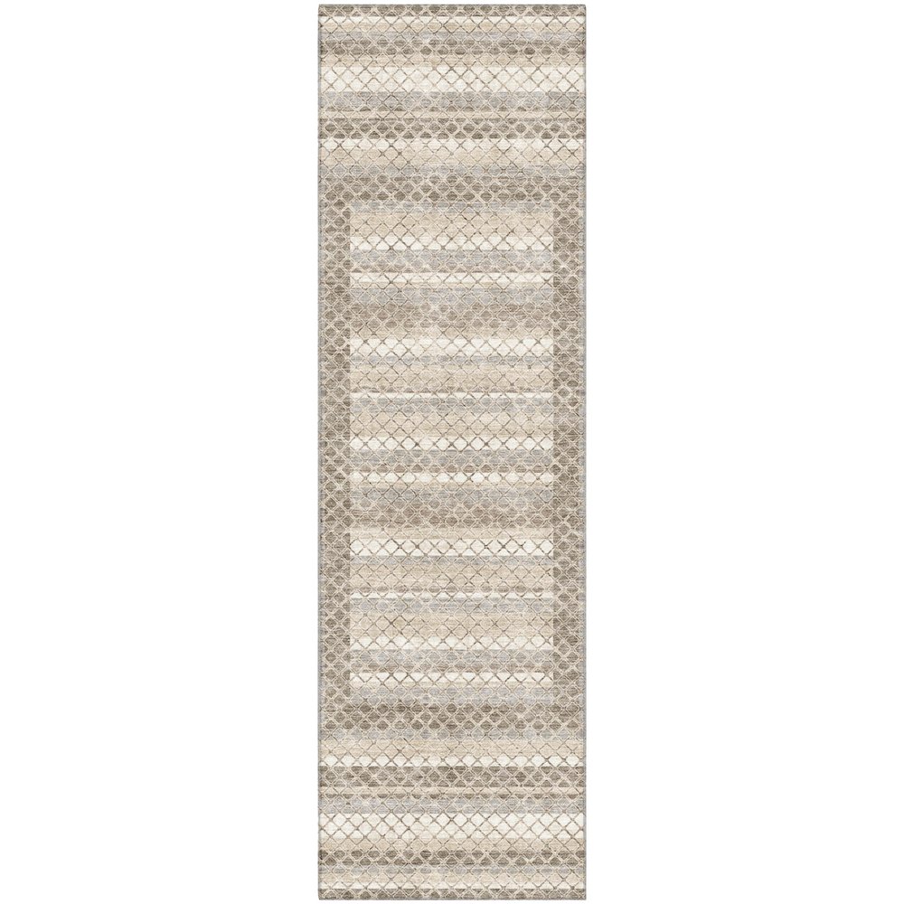 Premium Machine Washable Mayfield AMF2011 Brown 2'3" x 7'6" Runner Rug