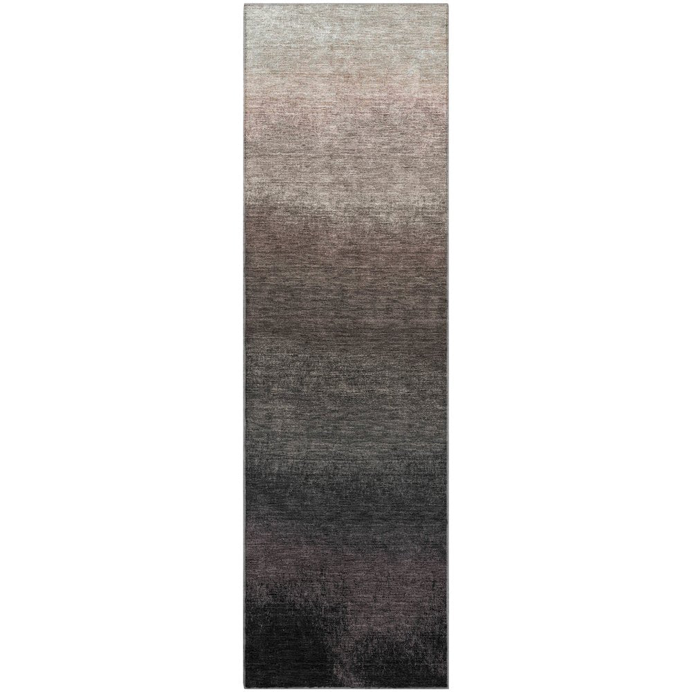 Premium Machine Washable Mayfield AMF2012 Black 2'3" x 7'6" Runner Rug