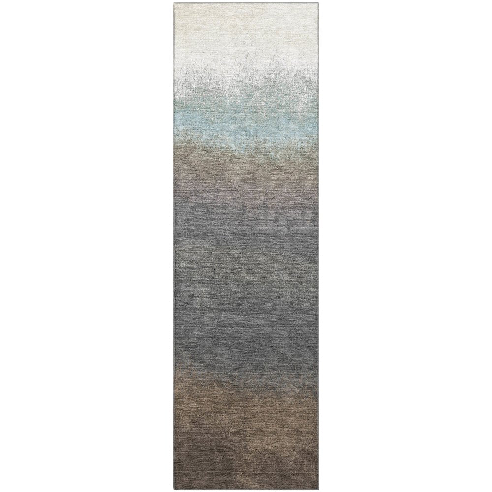 Premium Machine Washable Mayfield AMF2012 Brown 2'3" x 7'6" Runner Rug