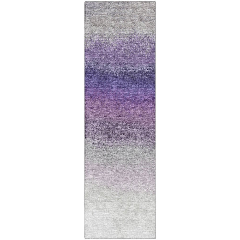 Premium Machine Washable Mayfield AMF2012 Purple 2'3" x 7'6" Runner Rug
