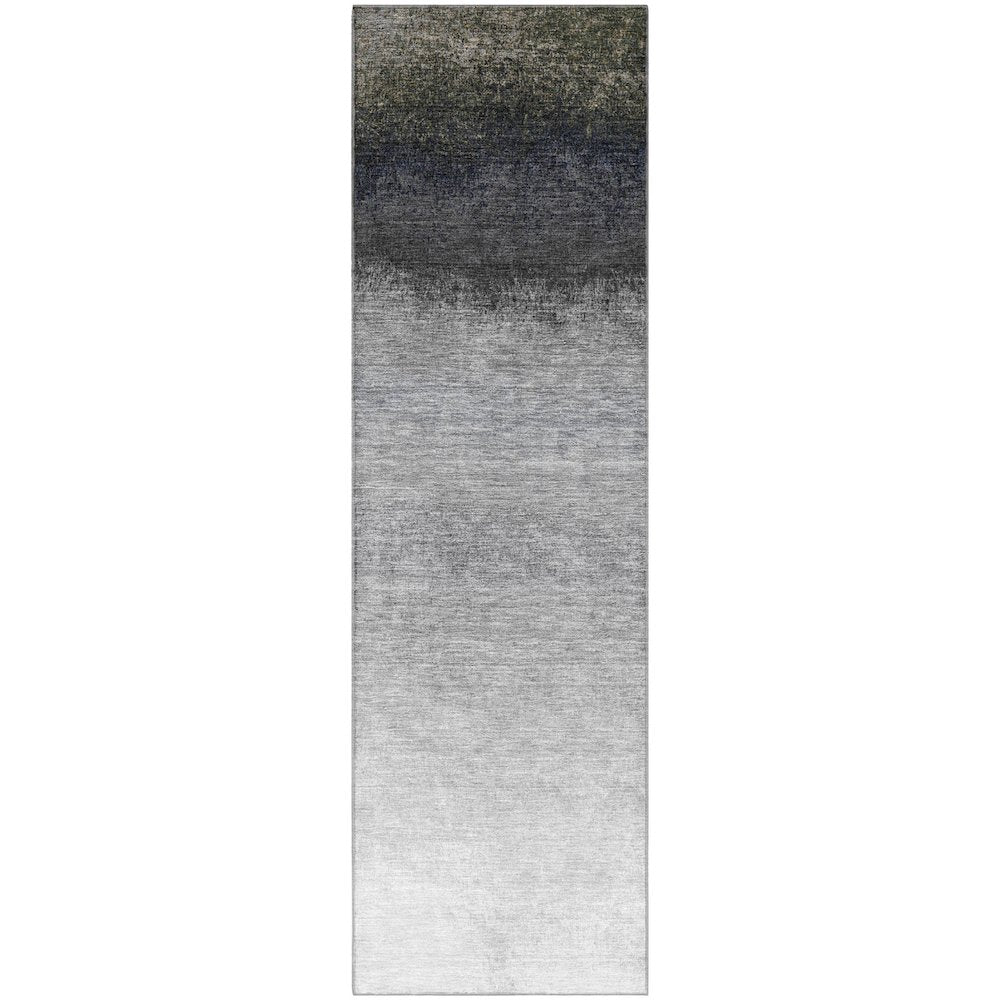 Premium Machine Washable Mayfield AMF2012 Gray 2'3" x 7'6" Runner Rug