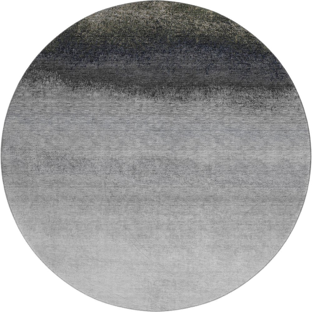 Premium Machine Washable Mayfield AMF2012 Gray 8' x 8' Round Rug