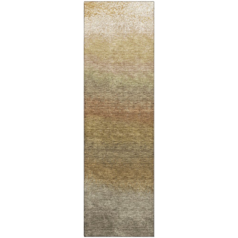 Premium Machine Washable Mayfield AMF2012 Brown 2'3" x 7'6" Runner Rug