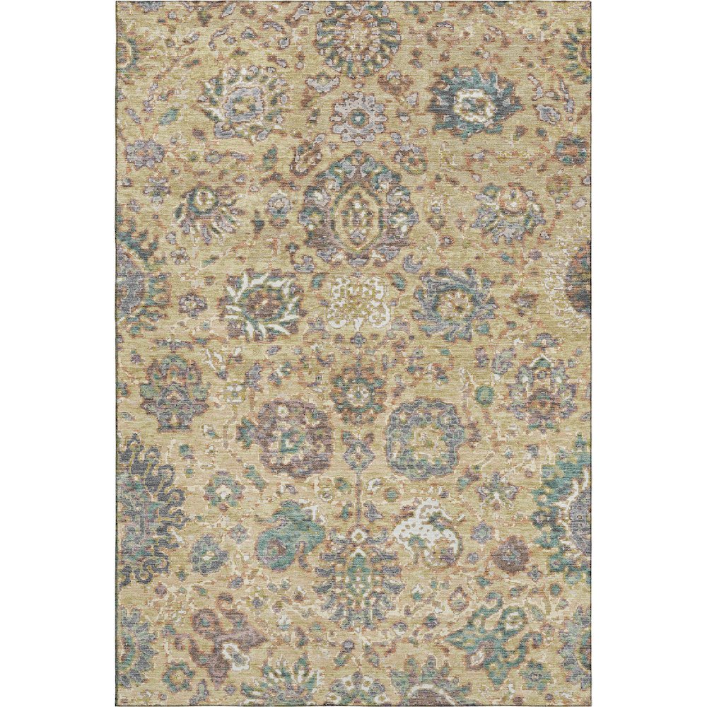 Premium Machine Washable Mayfield AMF2013 Gold 3' x 5' Rug