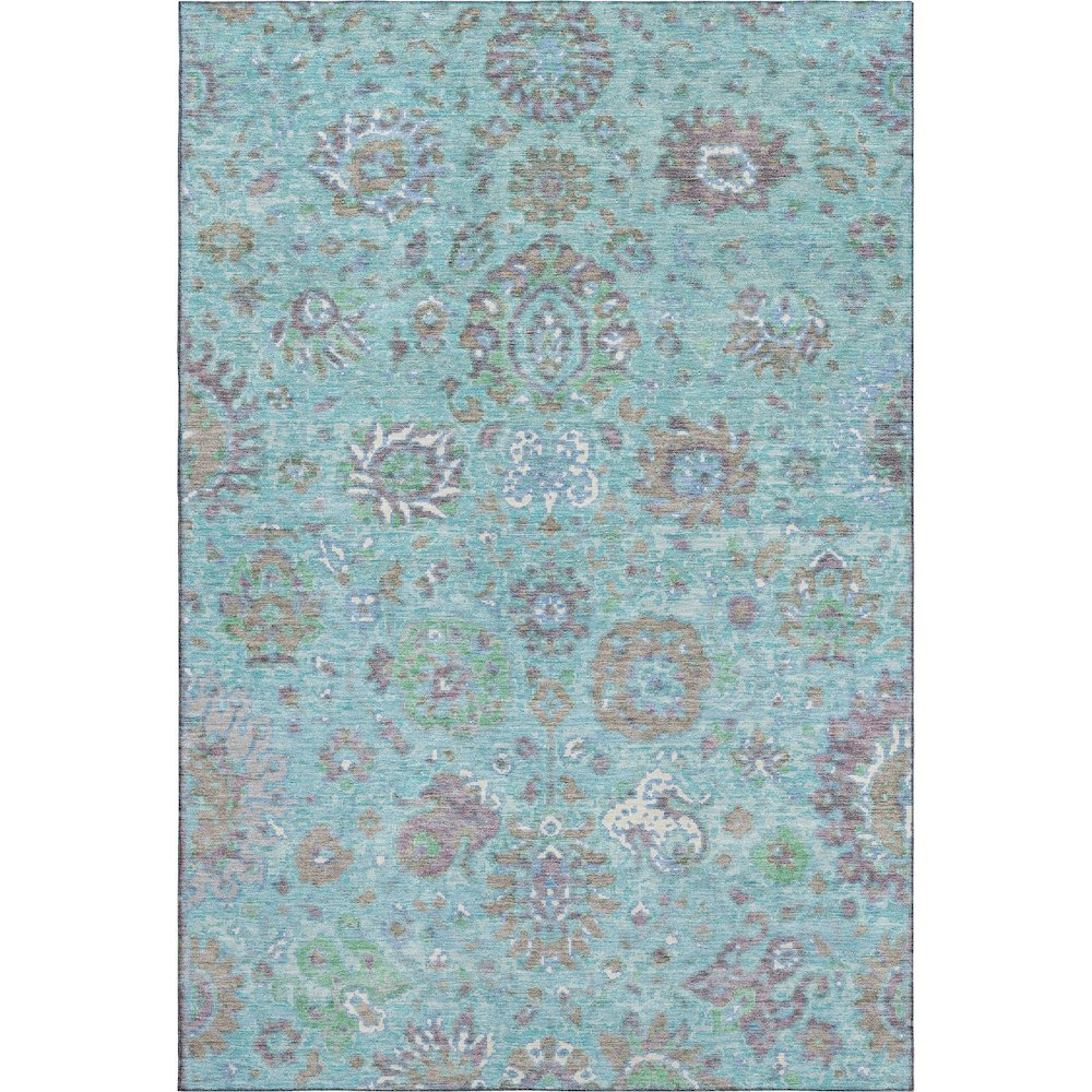 Premium Machine Washable Mayfield AMF2013 Teal 3' x 5' Rug