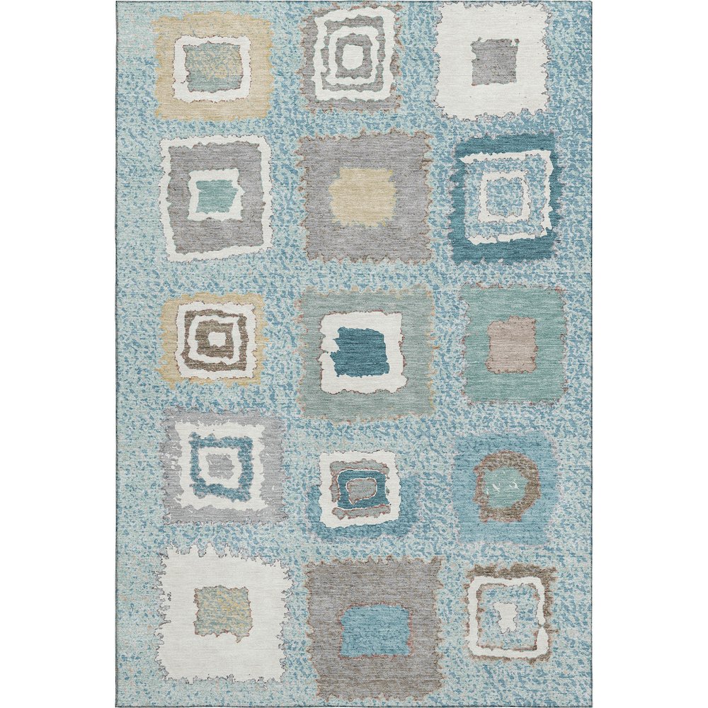 Premium Machine Washable Mayfield AMF2014 Teal 3' x 5' Rug