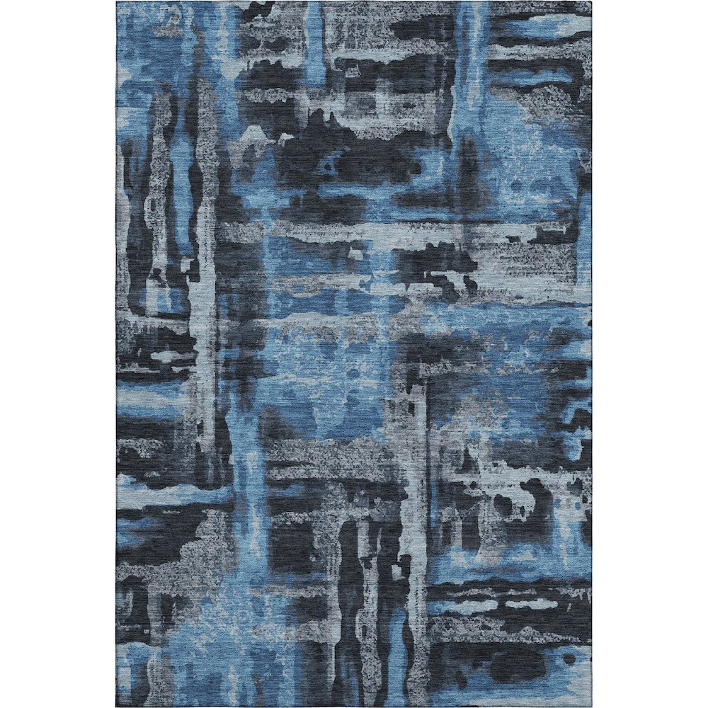 Premium Machine Washable Mayfield AMF2015 Black 3' x 5' Rug