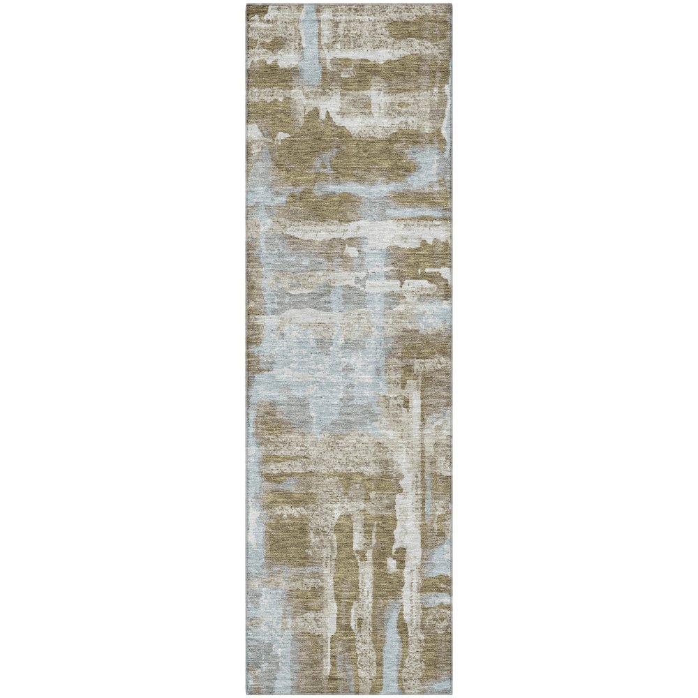 Premium Machine Washable Mayfield AMF2015 Brown 2'3" x 7'6" Runner Rug