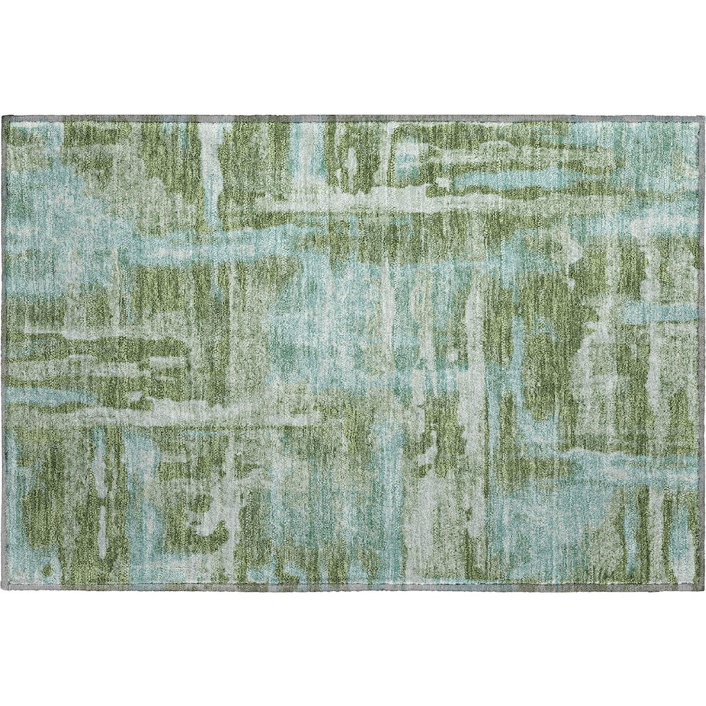 Premium Machine Washable Mayfield AMF2015 Green 1'8" x 2'6" Rug