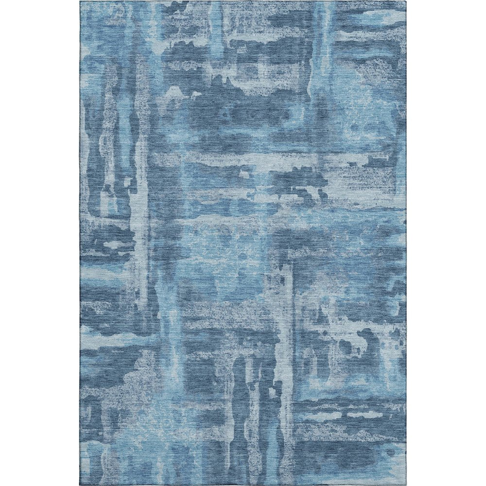 Premium Machine Washable Mayfield AMF2015 Blue 5' x 7'6" Rug
