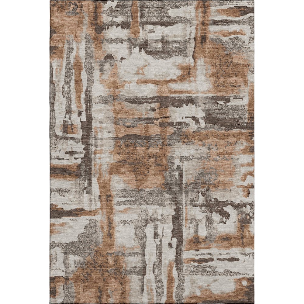 Premium Machine Washable Mayfield AMF2015 Orange 3' x 5' Rug