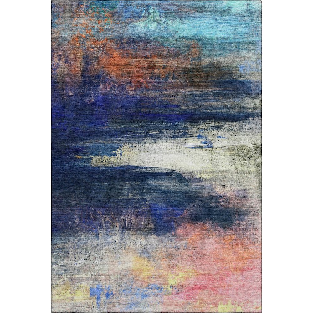 Premium Machine Washable Mayfield AMF2016 Blue 5' x 7'6" Rug