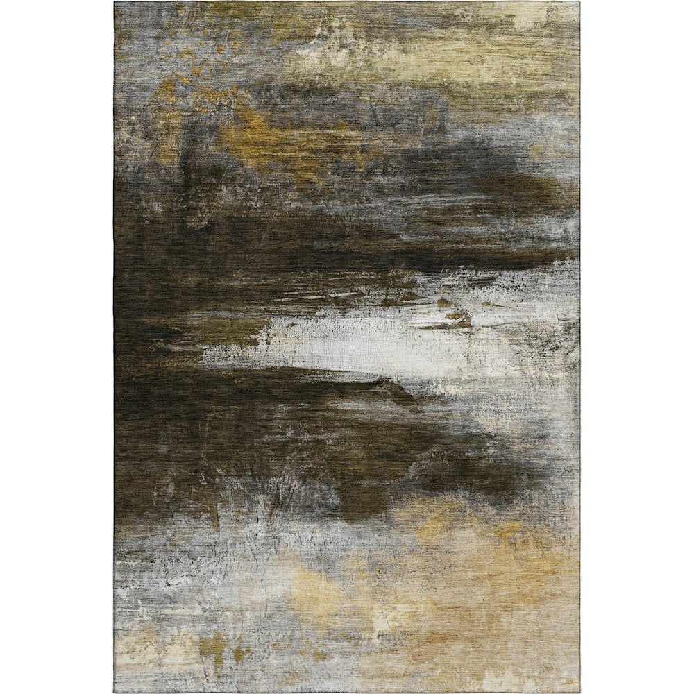 Premium Machine Washable Mayfield AMF2016 Brown 8' x 10' Rug