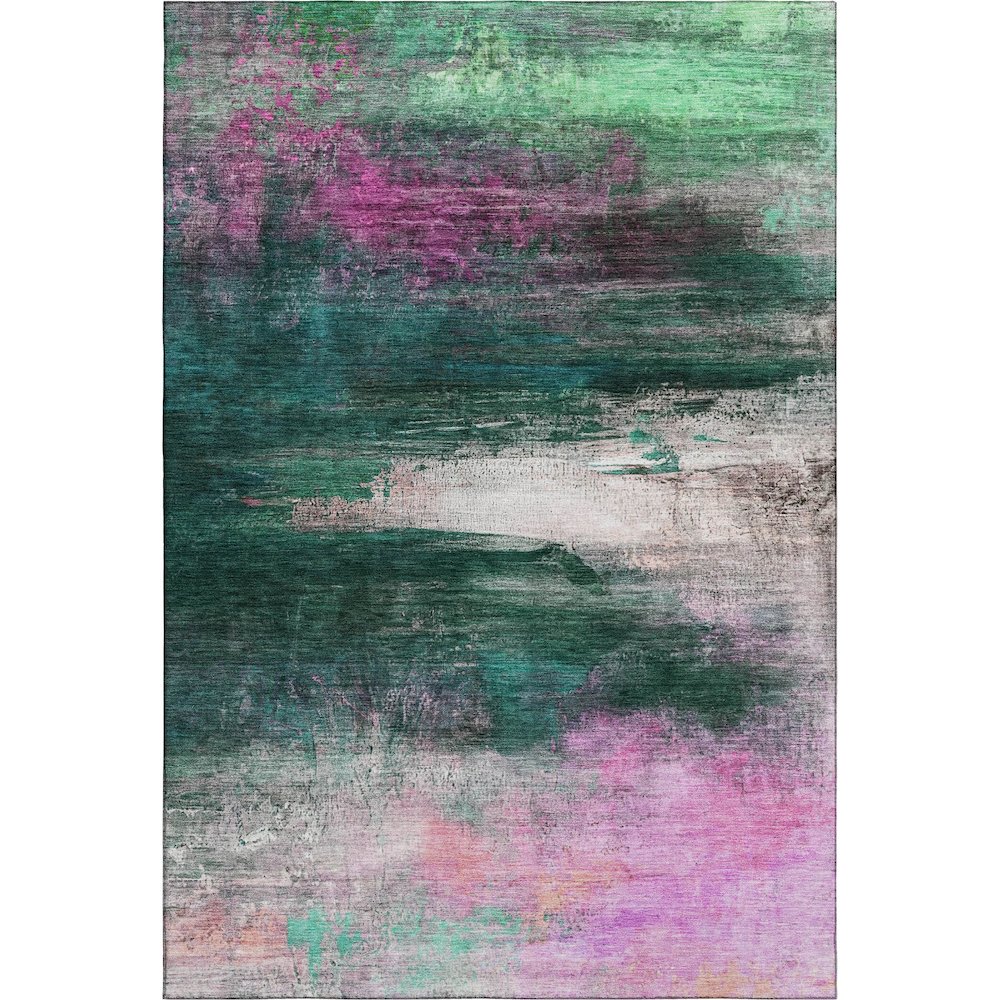Premium Machine Washable Mayfield AMF2016 Green 3' x 5' Rug