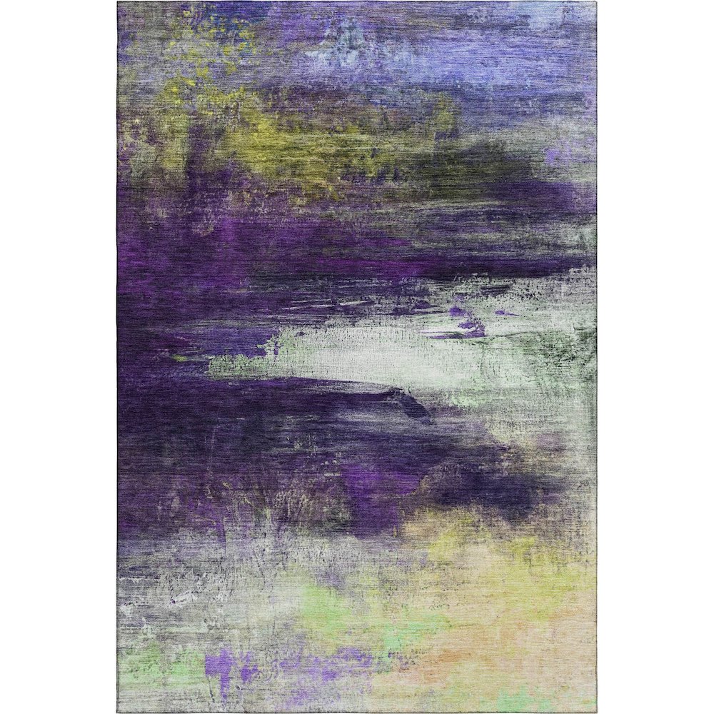 Premium Machine Washable Mayfield AMF2016 Purple 3' x 5' Rug