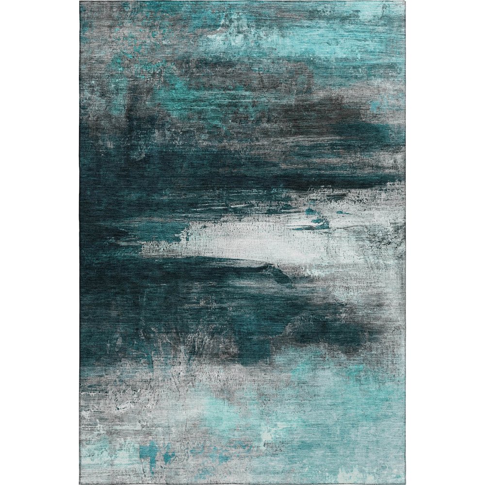 Premium Machine Washable Mayfield AMF2016 Teal 3' x 5' Rug