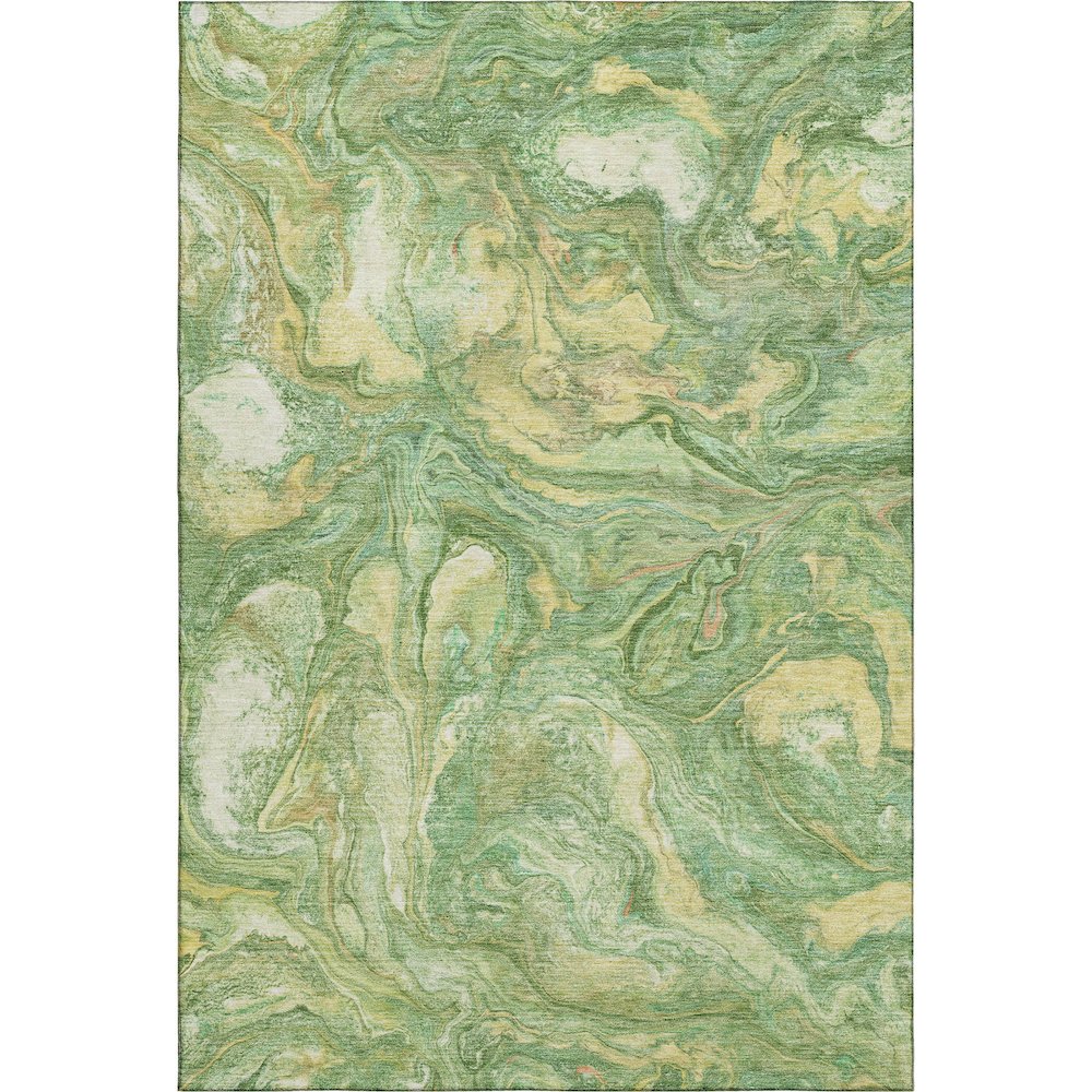 Premium Machine Washable Mayfield AMF2017 Green 3' x 5' Rug