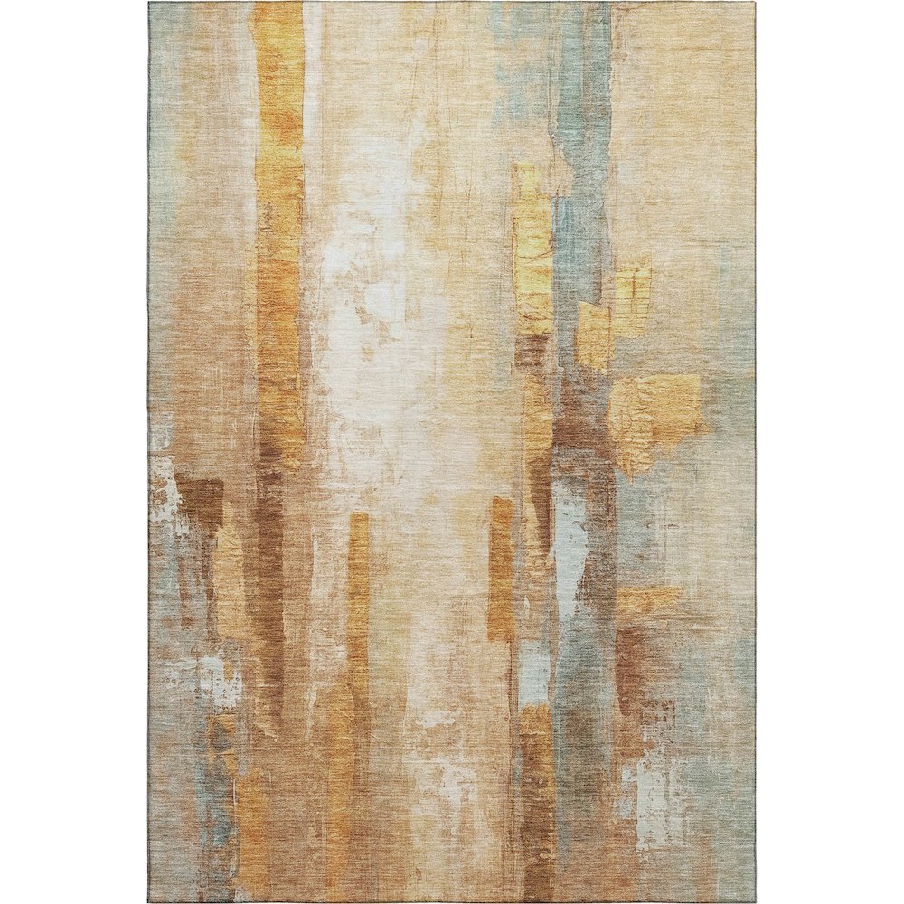 Premium Machine Washable Mayfield AMF2020 Orange 3' x 5' Rug