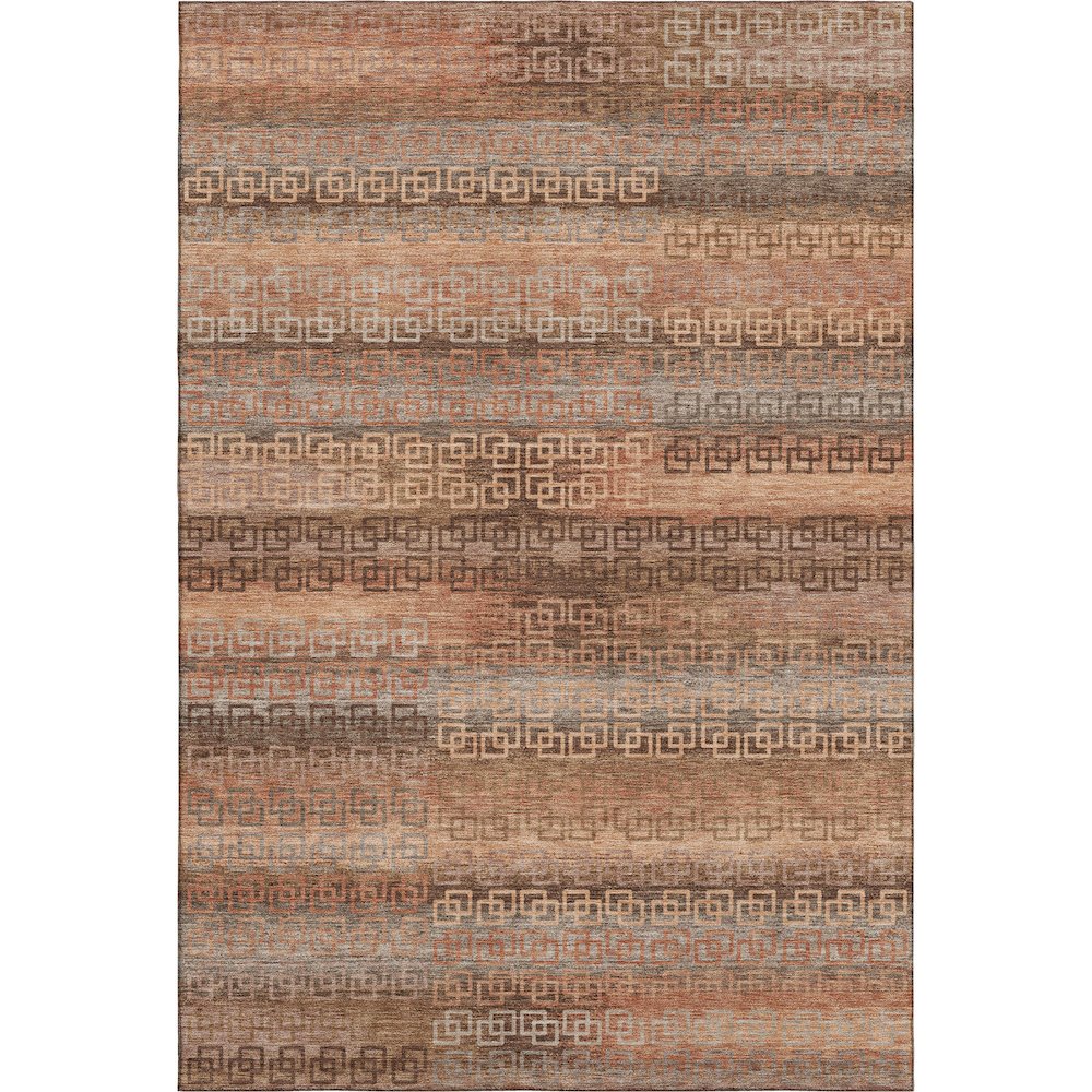 Premium Machine Washable Mayfield AMF2029 Orange 3' x 5' Rug