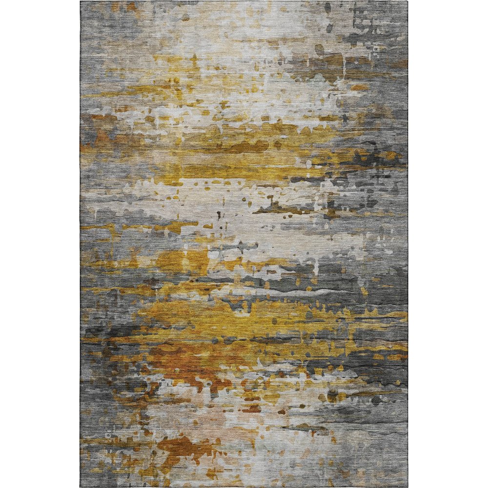 Premium Machine Washable Mayfield AMF2034 Orange 3' x 5' Rug