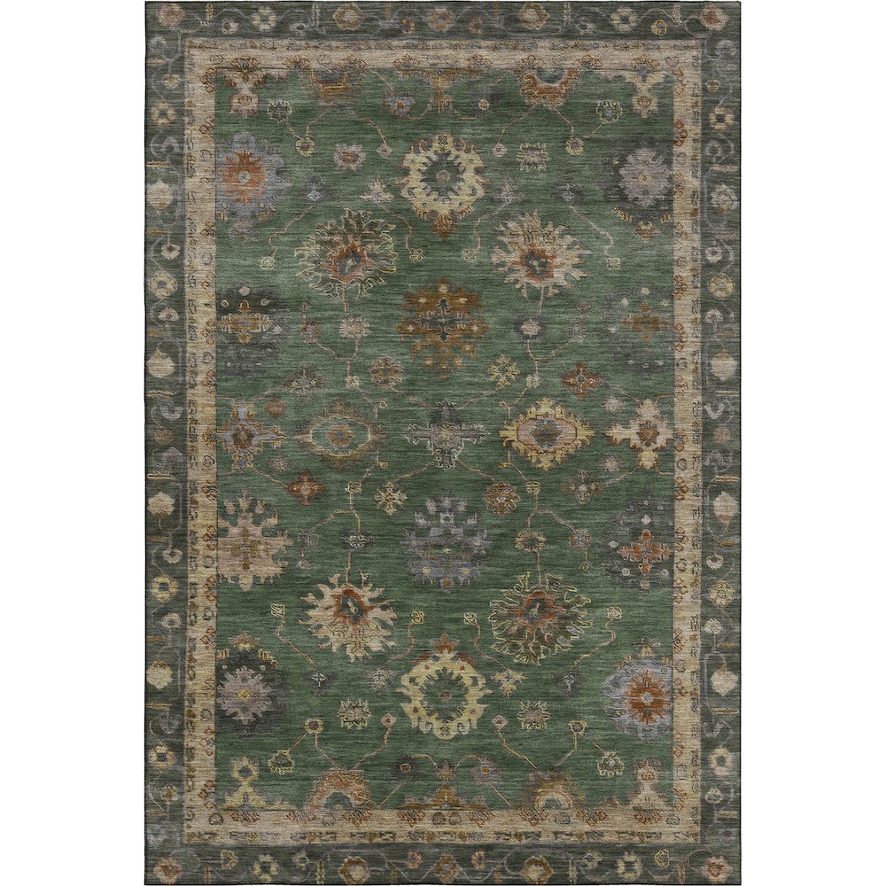 Premium Machine Washable Mayfield AMF2045 Green 3' x 5' Rug