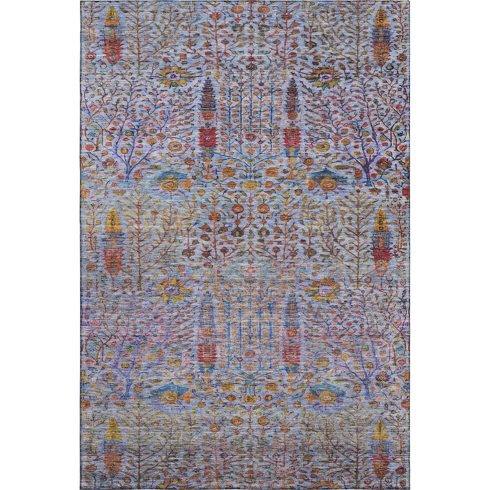 Premium Machine Washable Mayfield AMF2053 Blue 8' x 10' Rug
