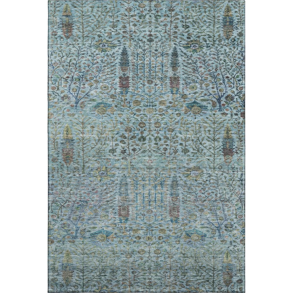 Premium Machine Washable Mayfield AMF2053 Teal 9' x 12' Rug