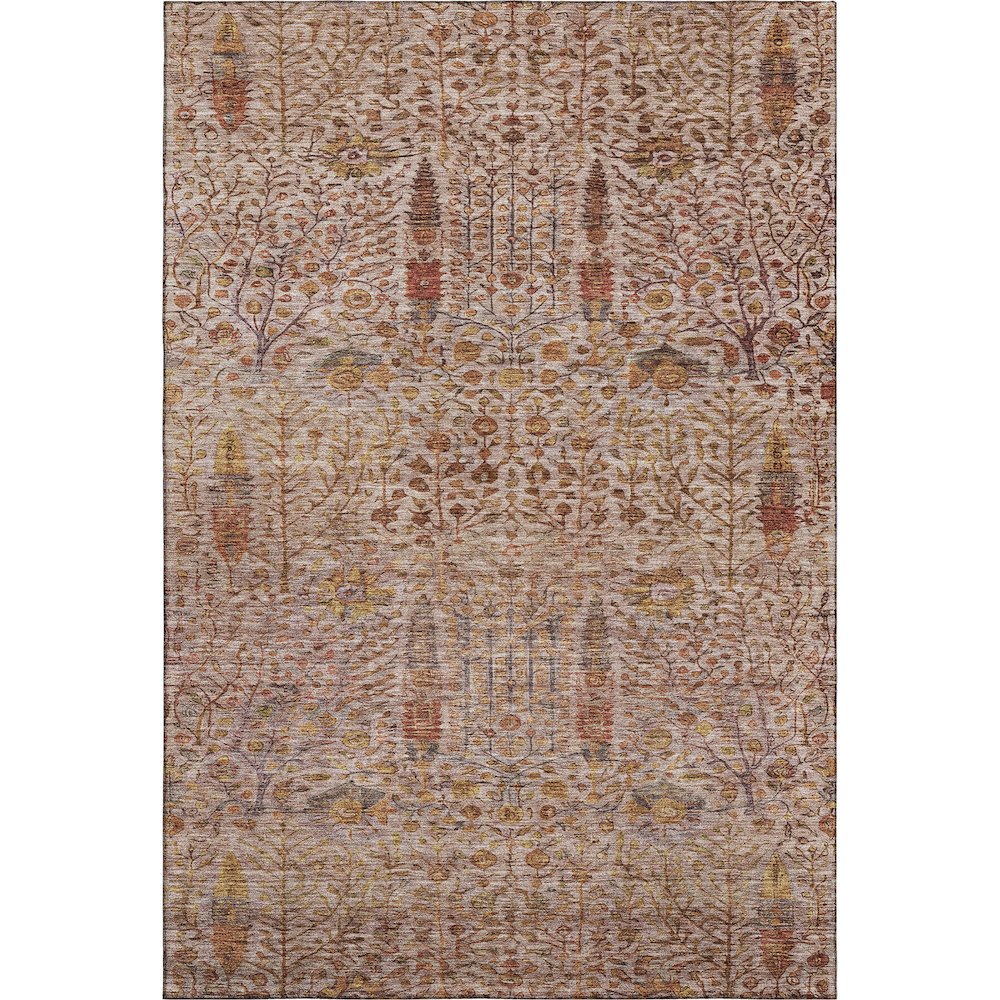 Premium Machine Washable Mayfield AMF2053 Orange 5' x 7'6" Rug