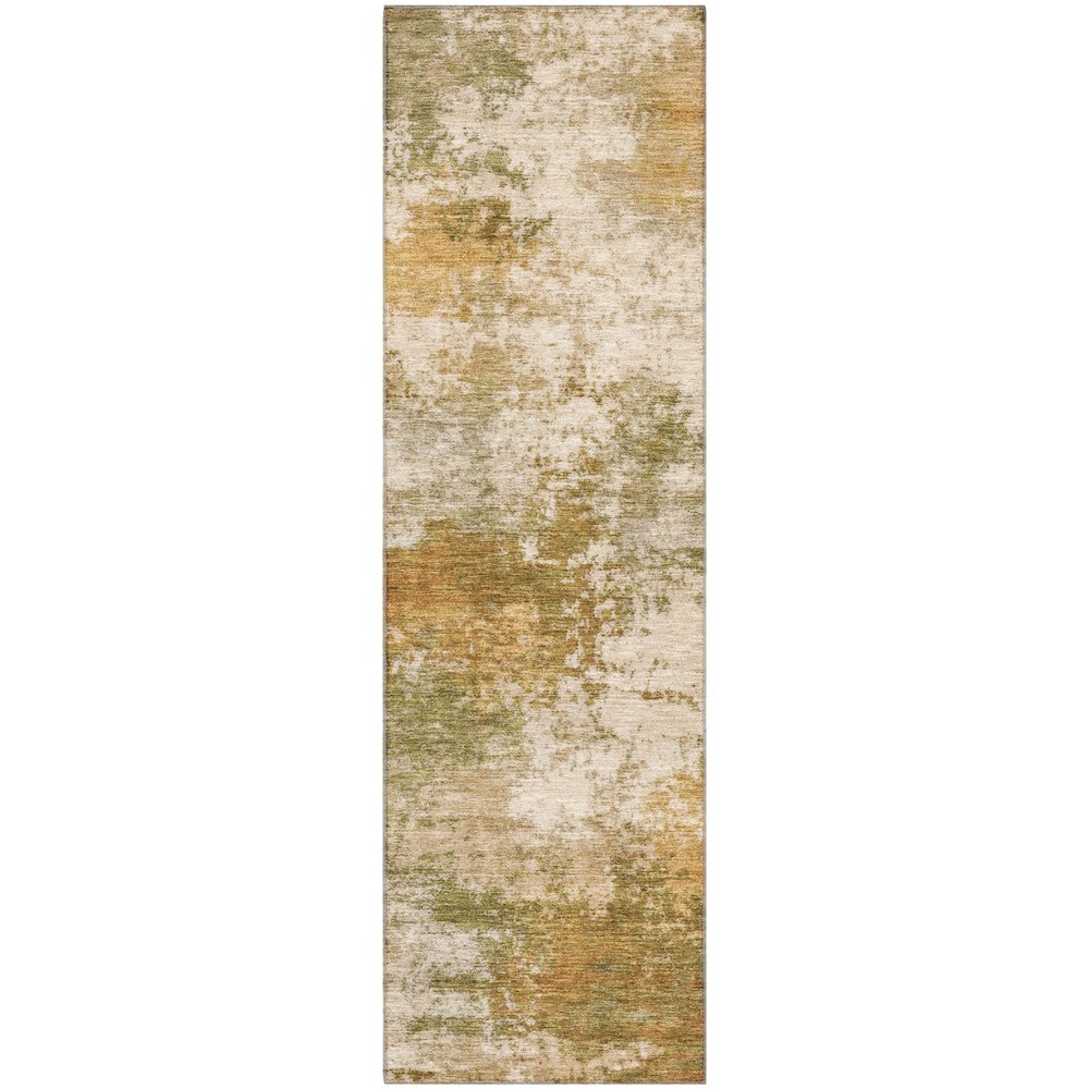 Premium Machine Washable Mayfield AMF2064 Orange 2'3" x 7'6" Runner Rug