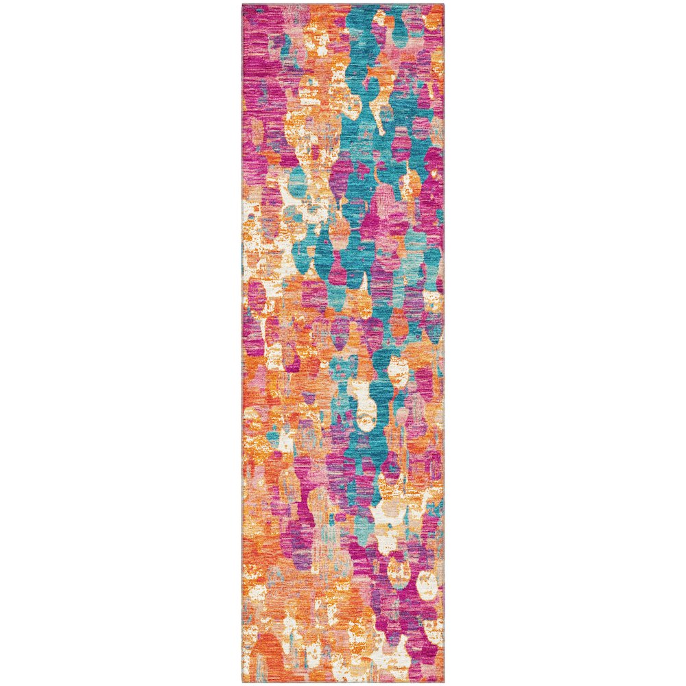 Premium Machine Washable Mayfield AMF2115 Pink 2'3" x 7'6" Runner Rug