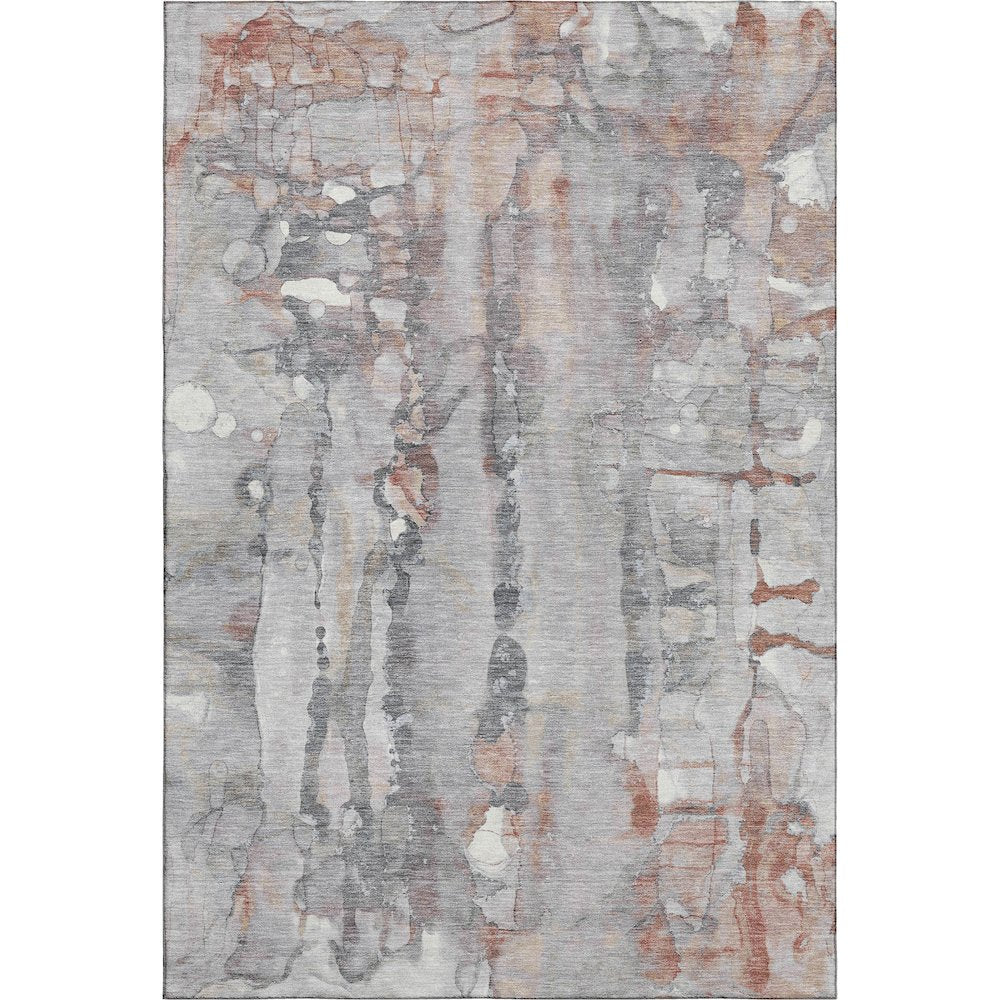 Premium Machine Washable Mayfield AMF2120 Orange 5' x 7'6" Rug