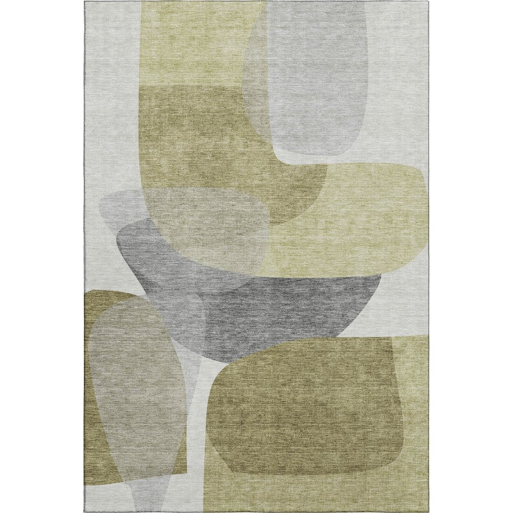 Premium Machine Washable Mayfield AMF2121 Green 8' x 10' Rug