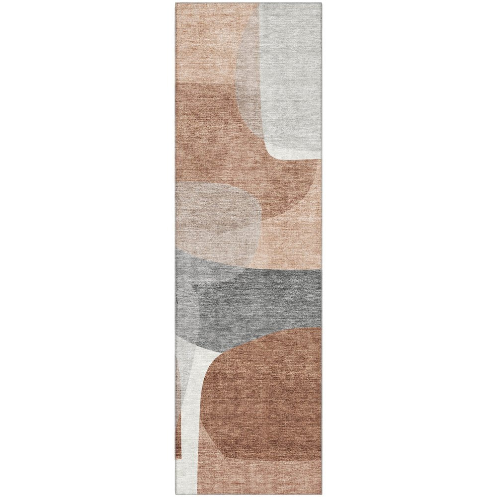 Premium Machine Washable Mayfield AMF2121 Orange 2'3" x 7'6" Runner Rug