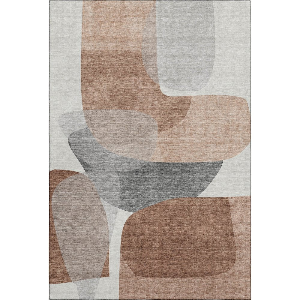 Premium Machine Washable Mayfield AMF2121 Orange 5' x 7'6" Rug