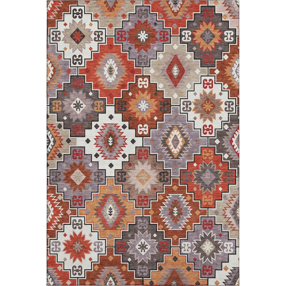 Premium Machine Washable Mayfield AMF2123 Orange 5' x 7'6" Rug