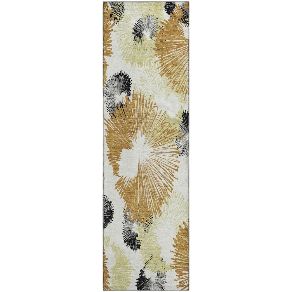 Premium Machine Washable Mayfield AMF2132 Orange 2'3" x 7'6" Runner Rug