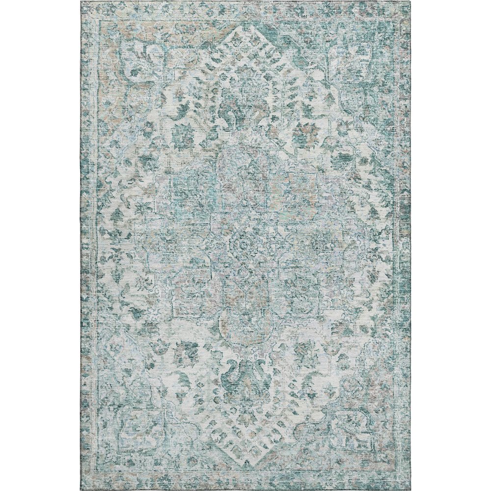 Premium Machine Washable Mayfield AMF2138 Teal 8' x 10' Rug