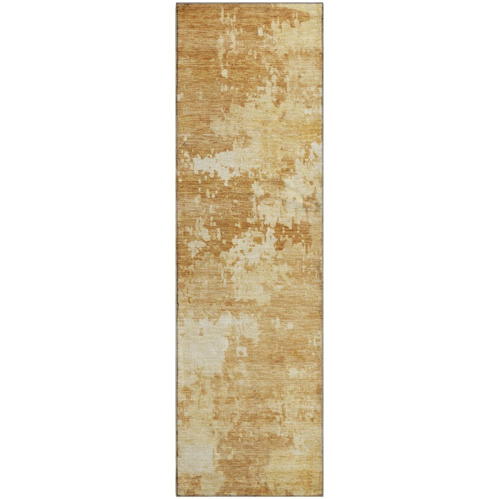 Premium Machine Washable Mayfield AMF2142 Orange 2'3" x 7'6" Runner Rug