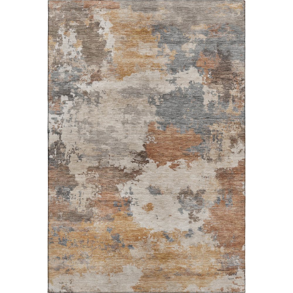 Premium Machine Washable Mayfield AMF2144 Orange 3' x 5' Rug