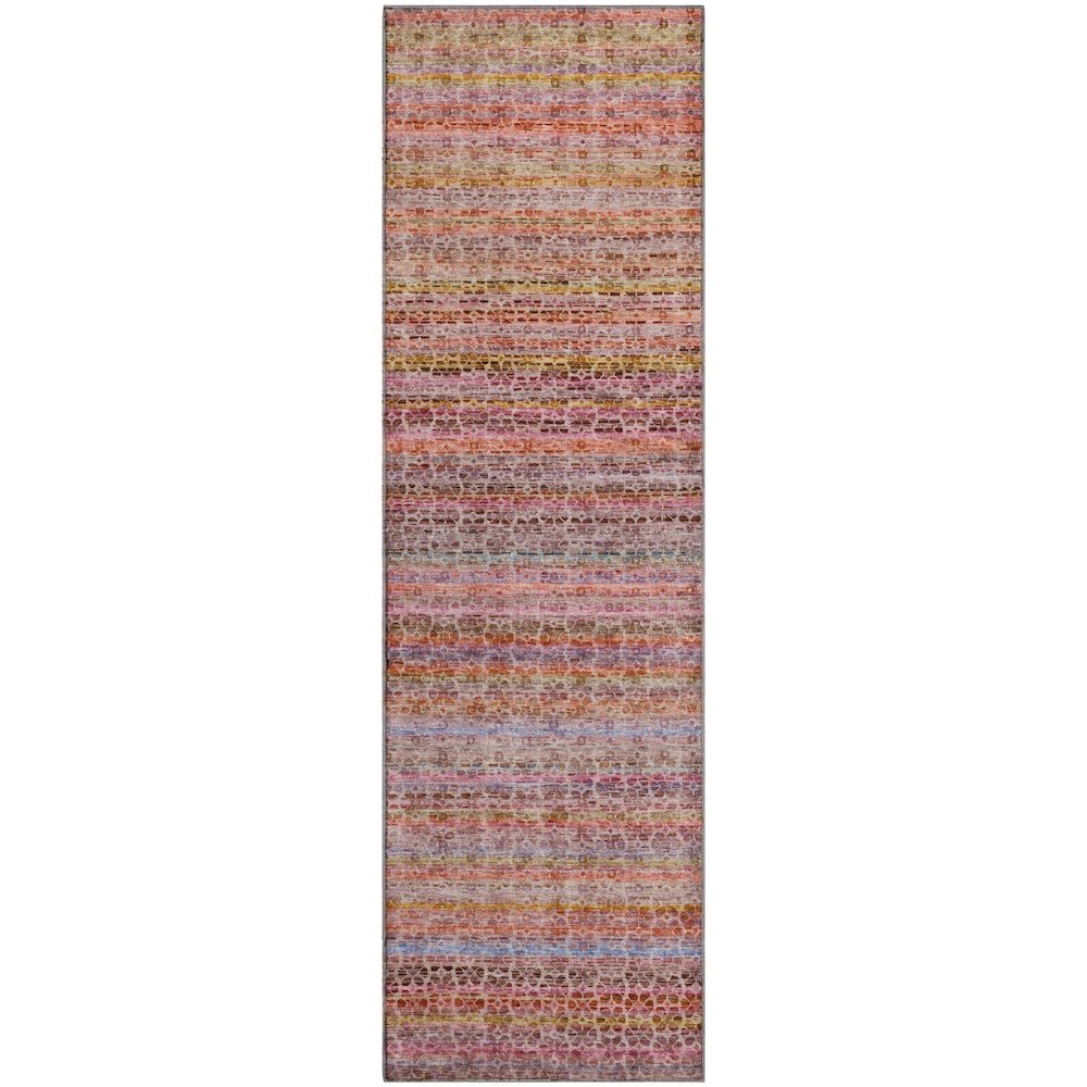 Premium Machine Washable Mayfield AMF2155 Pink 2'3" x 7'6" Runner Rug