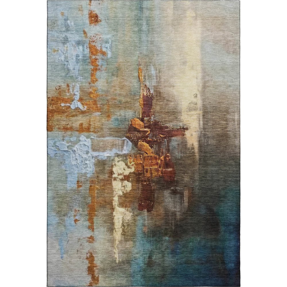 Premium Machine Washable Mayfield AMF2157 Orange 5' x 7'6" Rug