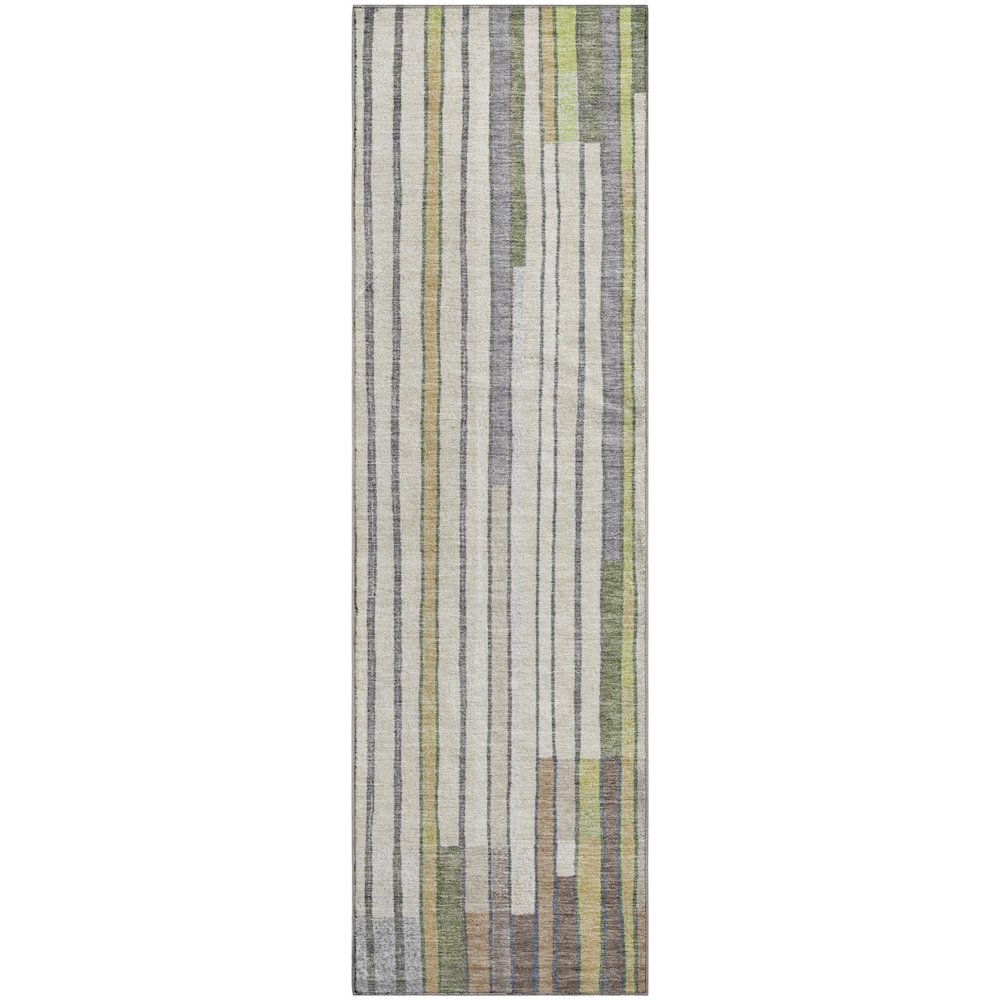 Premium Machine Washable Mayfield AMF2189 Green 2'3" x 7'6" Runner Rug