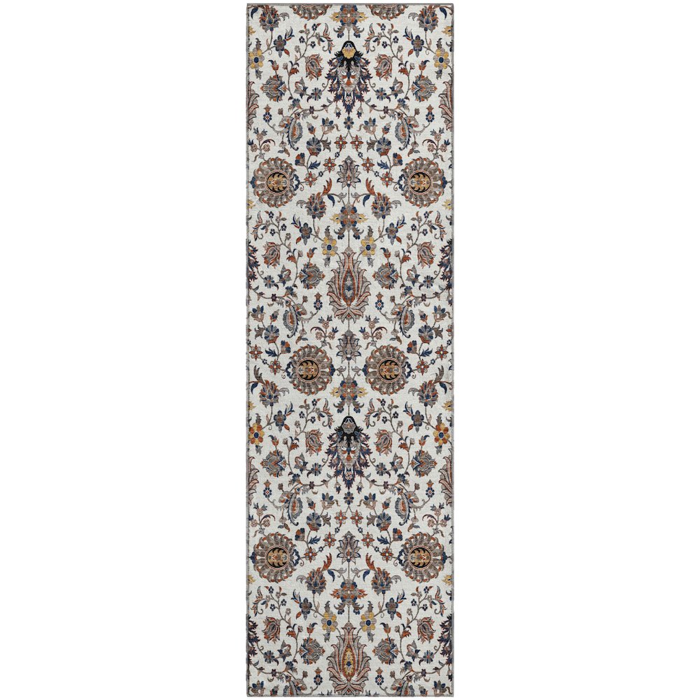Premium Machine Washable Mayfield AMF2192 Ivory 2'3" x 7'6" Runner Rug