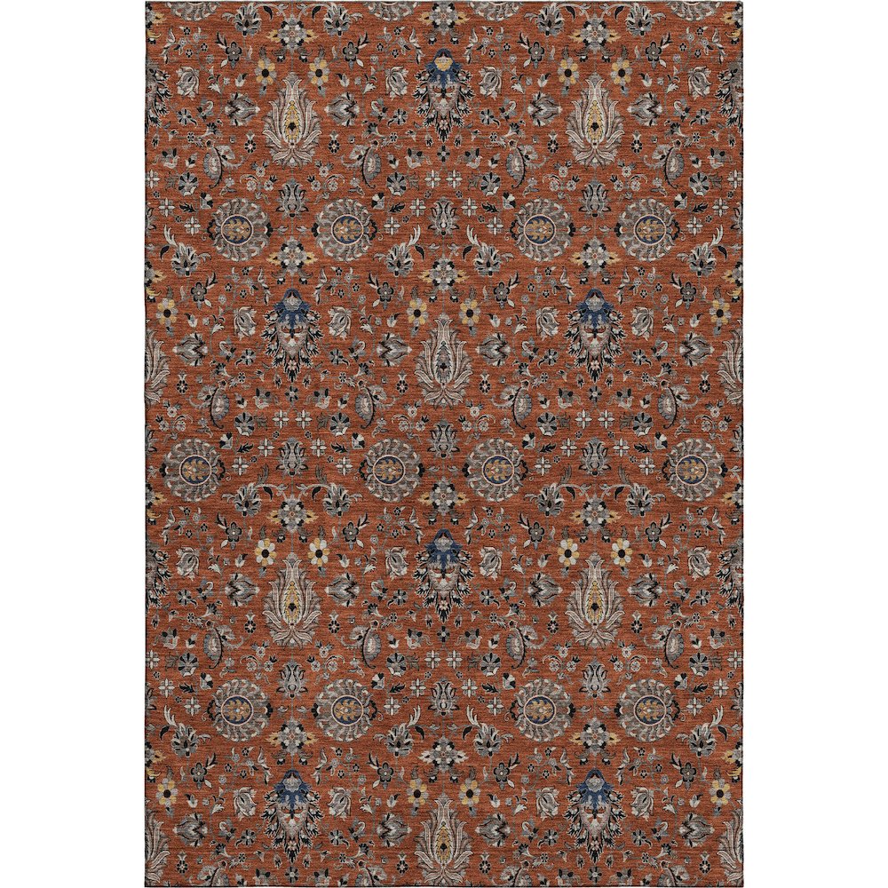 Premium Machine Washable Mayfield AMF2192 Orange 5' x 7'6" Rug