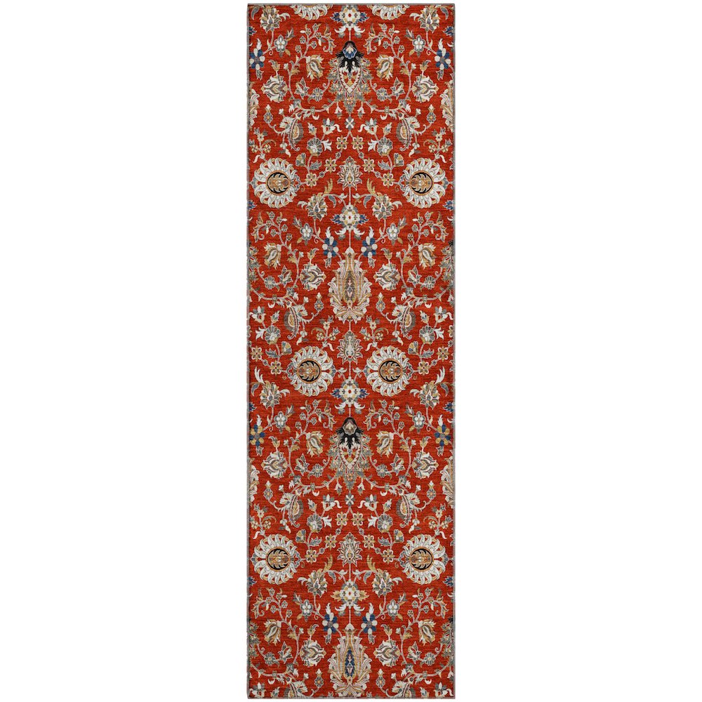Premium Machine Washable Mayfield AMF2192 Red 2'3" x 7'6" Runner Rug