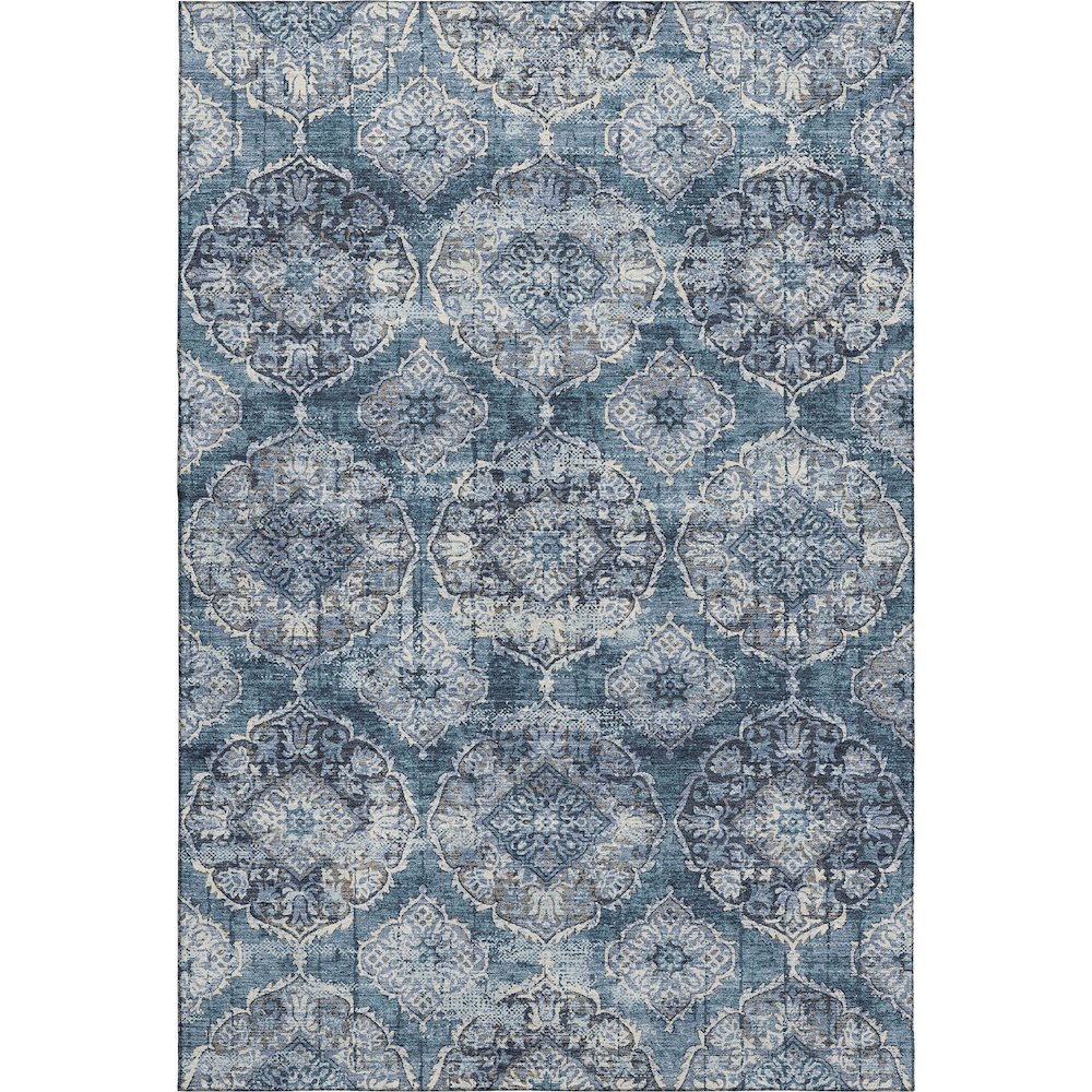 Premium Machine Washable Mayfield AMF2196 Blue 8' x 10' Rug