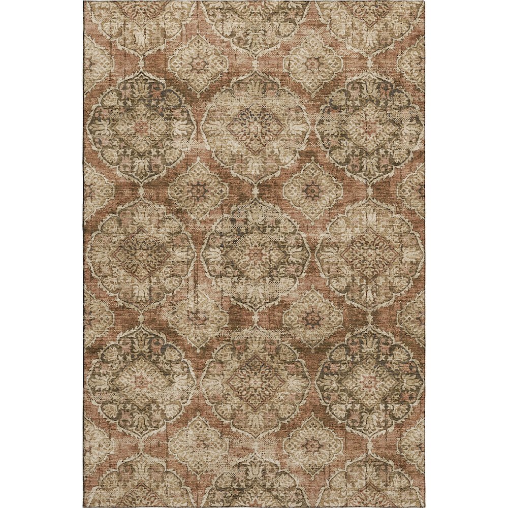 Premium Machine Washable Mayfield AMF2196 Orange 3' x 5' Rug