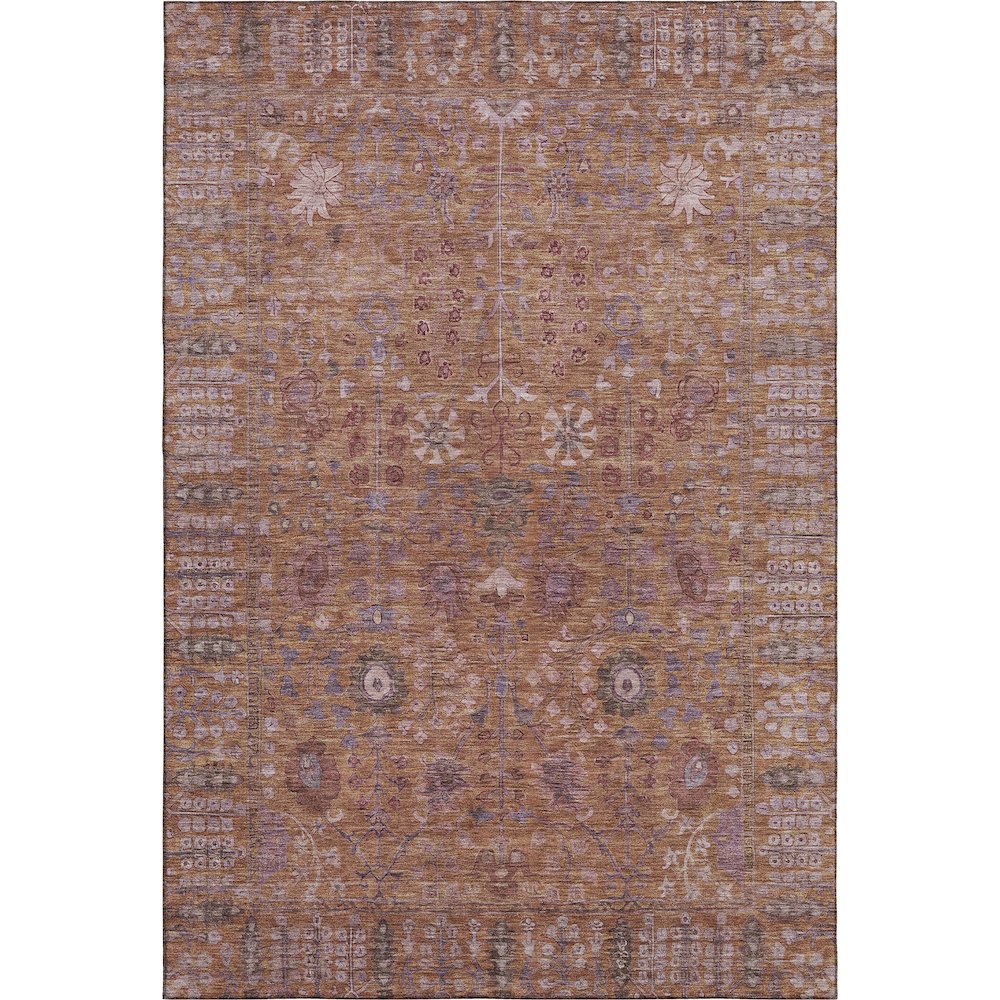 Premium Machine Washable Mayfield AMF2231 Orange 3' x 5' Rug